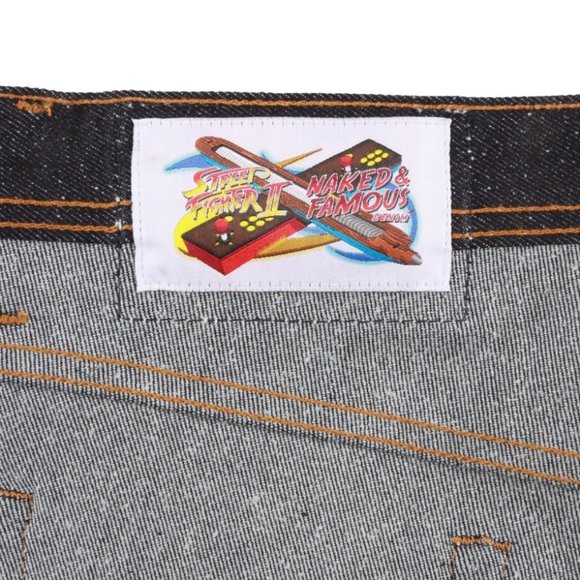 NAKED & FAMOUS X STREET FIGHTER™ 2 Chun Li Silk “Lightning Leg” Super Skinny Guy - Picture 6 of 12